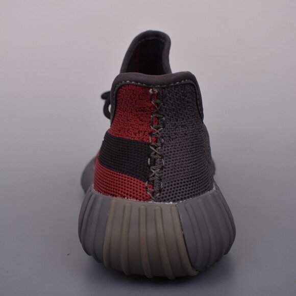 Yeezy 350 V2 Red Grey Color Block Sneakers - Picture 4 of 9